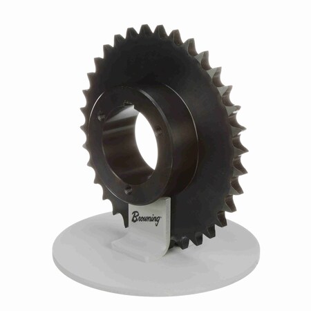 Browning Steel Bushed Bore Roller Chain Sprocket, 60Q34 60Q34